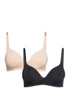 Bra Flora Theresia 2 Pack Lingerie Bras & Tops T-shirt Bras Beige Lind...