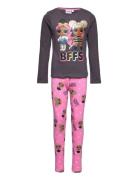 Set 2P Ts + Legging Sets Sets With Long-sleeved T-shirt Multi/patterne...