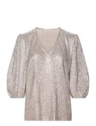 Ashley Top Designers Blouses Long-sleeved Silver Ida Sjöstedt