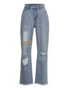 Nlfizzakuilt Dnm Hw Mom Pant Bottoms Jeans Loose Jeans Blue LMTD