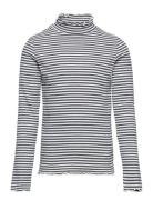 Striped Longsleeve Tops T-shirts Turtleneck Blue Tom Tailor