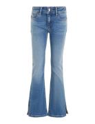 Flare Mr Split Visual Mid Blue Bottoms Jeans Bootcut Jeans Blue Calvin...