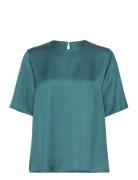 Denise Top 14905 Designers Blouses Short-sleeved Blue Samsøe Samsøe