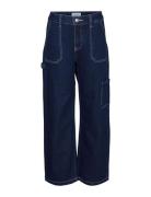 Vmamber Stra Cargo Dnm Jeans Vi3396 Girl Bottoms Jeans Loose Jeans Blu...