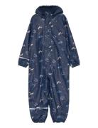 Rainwear Suit -Aop, W.fleece Outerwear Coveralls Rainwear Coveralls Bl...