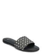 Millie_Slide_Cveb Designers Sandals Flat Black BOSS