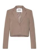 Onlelly Life L/S Crop Box Blazer Cc Tlr Blazers Cropped Blazers Beige ...