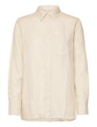 Shirts/Blouses Long Sleeve Tops Shirts Linen Shirts Beige Marc O'Polo