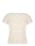 242 04 Emile Top Designers Blouses Short-sleeved Cream Ida Sjöstedt