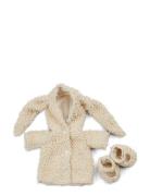 Doll Clothing, Bouclé Shoes/Coat W. Rabbit Ears Toys Dolls & Accessori...