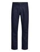 Bs Gustaf Slim Fit Chinos Bottoms Trousers Linen Trousers Navy Bruun &...