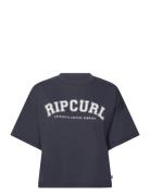 Rss Crop Tee Sport Crop Tops Short-sleeved Crop Tops Navy Rip Curl