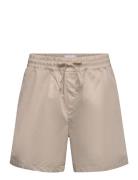 Nb Shine Shorts Areia Sand Designers Shorts Casual Beige Nikben