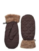 Makara Puff Mittens Accessories Gloves Thumb Gloves Brown Becksönderga...