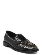 Shoe Rivet Shoes Flat Loafers Black Sofie Schnoor