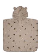 Flor Muslin Poncho Home Bath Time Bath Poncho Multi/patterned Nuuroo