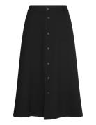 Wool Crepe Butt D Skirt Skirts Knee-length & Midi Skirts Black Polo Ra...