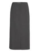 Srlori Midi Skirt - Grs Skirts Knee-length & Midi Skirts Grey Soft Reb...