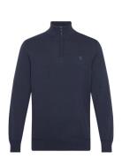 Williams River Cotton Yd 1/4 Zip Sweater Dark Sapphire/Dark Denim Desi...