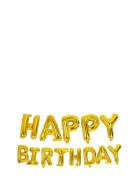 Foil Balloon Gold Text Happy Birthday Home Kids Decor Party Supplies M...