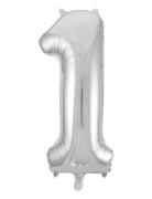 Foil Balloon Number 1 Silver 86 Cm Home Kids Decor Party Supplies Silv...