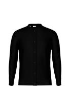 Slhmattis Ls Knit Polo Cardigan Tops Knitwear Cardigans Black Selected...