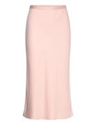 Recycled Cdc Bias Cut Midi Skirt Skirts Knee-length & Midi Skirts Pink...