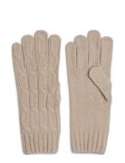 Th Naval Cable Gloves Accessories Gloves Finger Gloves Beige Tommy Hil...