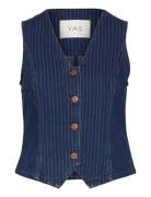 Yaslomira Denim Waistcoat S. Blazers Sleeveless Blazers Navy YAS