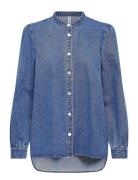 Onlbelle L/S Shirt Dnm Gua Tops Shirts Denim Shirts Blue ONLY