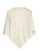 Randy Poncho Tops Knitwear Ponchos Cream BUSNEL