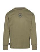 Lk-L/S Knit Top Sport T-shirts Long-sleeved T-Skjorte Khaki Green Conv...