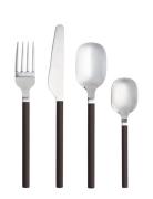 Confetti Cutlery 16 Pcs Pepper Home Tableware Cutlery Cutlery Set Blac...