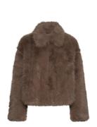 Kallysta Jacket Outerwear Faux Fur Brown Noella