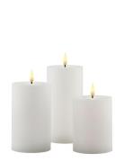 Sille Exclusive 3 Pcs Home Decoration Candles Led Candles White Sirius...