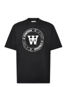 Asa Tirewall T-Shirt Gots Tops T-Kortærmet Skjorte Black Double A By W...