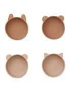 Iggy Silic Bowls - 4 Pack Home Meal Time Plates & Bowls Bowls Pink Lie...