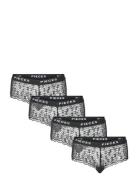 Pclogo Lace Hipster 4-Pack Trusser, Tanga Briefs Black Pieces