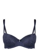 Marine Pd Lingerie Bras & Tops Push Up Bras Navy Hunkemöller