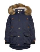 Twill Nylon Boy Parca Outerwear Snow-ski Clothing Snow-ski Jacket Navy...