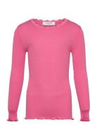 Rkbeatha Ls Lace Top Tops T-shirts Long-sleeved T-Skjorte Pink Rosemun...