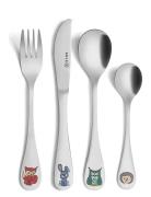 Children Cutlery Set, Forest Animals 4-P Home Meal Time Cutlery Nude S...