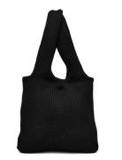 Knitted Tote Bag Bags Totes Black Davida Cashmere