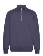 Centre Half Zip Sport Sweatshirts & Hoodies Sweatshirts Navy Björn Bor...