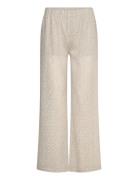 Lr-Jerrie Bottoms Trousers Wide Leg Cream Levete Room