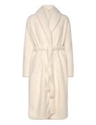 Fleece Bathrobe Morgenkåbe White Hunkemöller