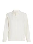 Soft Viscose Regular Ls Shirt Tops Shirts Long-sleeved White Tommy Hil...