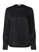 Blouse 1/1 Sleeve Tops Blouses Long-sleeved Black Gerry Weber