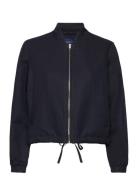 D2. Linen Blend Blouson Jacket Bomberjakke Navy GANT