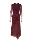 Messigz Ls Long Dress Maxikjole Festkjole Burgundy Gestuz